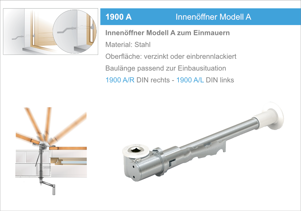 1900 A Innenöffner Model A
